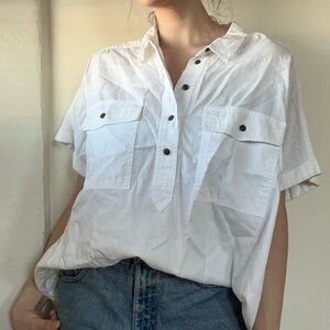 Universal Thread White Button-Up Shirt